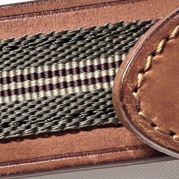 Coach Men's #3879 Leather Belt-Size 42-Tan/Green Mix-Gold Buckle-Classy-Netral - Picture 7 of 12